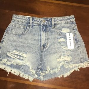 Light-washed high rise PacSun shorts